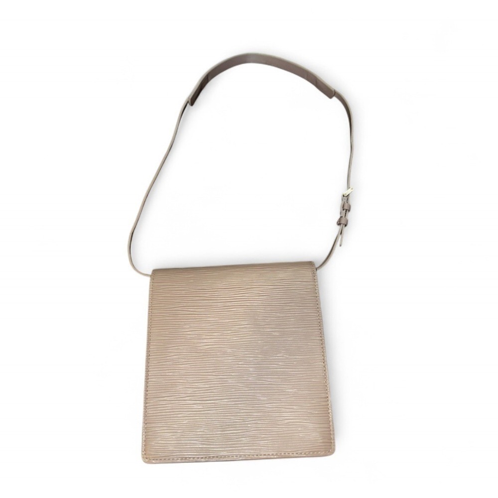 Vintage Louis Vuitton Biarritz Shoulder Bag Epi Leather Gray Violet‎ Small RARE - Picture 3 of 16